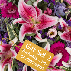 Gift Set 2 - Florist Choice Traditional Bouquet Includes Chocolates