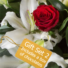 Gift Set 2 - Romantic Florist Choice Bouquet Includes Chocolates