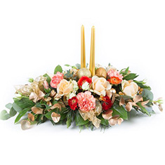 Long and Low Table Arrangement 